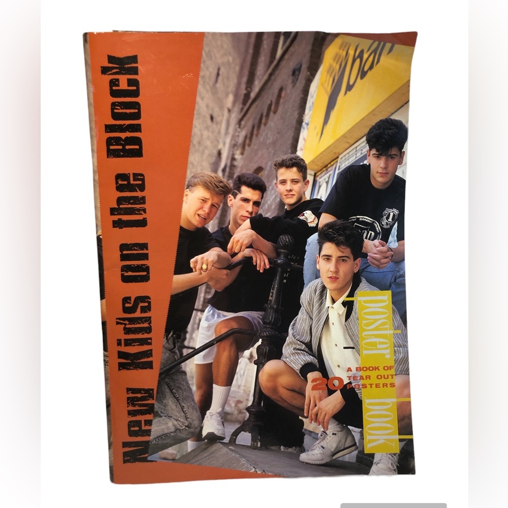Vintage New Kids On The Block Tear Out Poster Book 20 posters 1980, 16” NKOTB